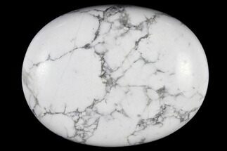 1.7" Polished White Howlite Pocket Stone 