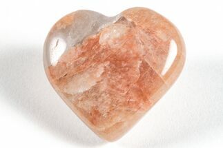 1.6" Polished Peach Moonstone Hearts