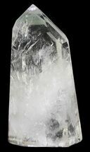 Polished Quartz Crystal Point with Chlorite - Madagascar #56143