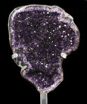 Amethyst Geode With Metal Stand - Super Color #50979