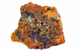 Chrysocolla and Azurite Crystal Cluster - Morocco #104384