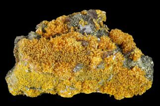 Orpiment and Barite Crystals on Pyrite - Peru #133106
