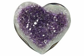 Dark Purple Amethyst Heart - Uruguay #173219