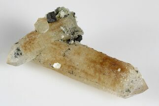 Quartz Crystal With Loellingite - Inner Mongolia #180300