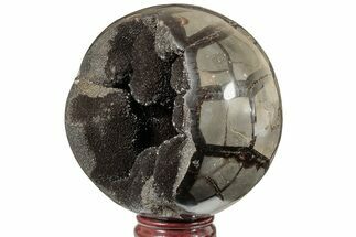 Polished Septarian Geode Sphere - Madagascar #185661