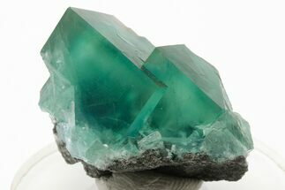 Cubic, Blue-Green Phantom Fluorite Crystal Cluster - China #197156