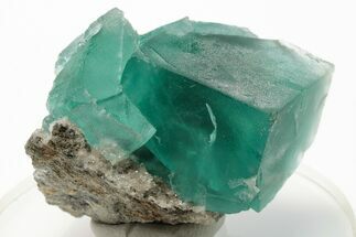 Cubic, Blue-Green Fluorite Crystal Cluster - China #197157