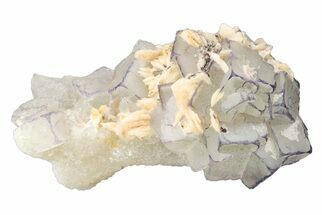 Purple Edge Fluorite Crystal Cluster - Qinglong Mine, China #205308