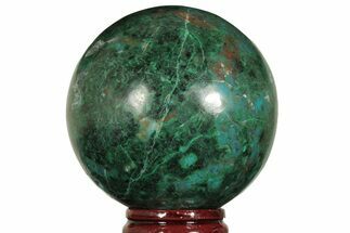 Polished Malachite & Chrysocolla Sphere - Peru #211041