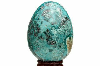 Polished Chrysocolla Egg - Peru #217327