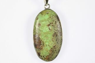 Green Gaspeite Pendant (Necklace) - Sterling Silver #228714