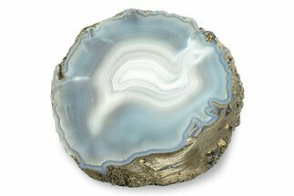 Las Choyas Geode With Blue Banded Agate - Mexico #246298