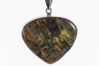 Blue Tiger's Eye Pendant (Necklace) - Sterling Silver #241302