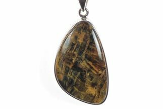 Blue Tiger's Eye Pendant (Necklace) - Sterling Silver #241316