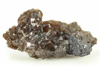 Lustrous, Translucent Sphalerite Crystals with Galena - Peru #276049
