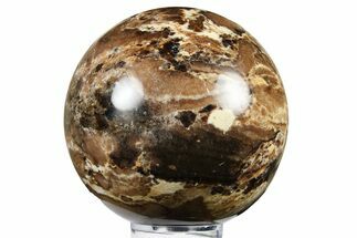 Polished Black Opal Sphere - Madagascar #277856