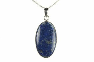 Polished Lapis Lazuli Pendant (Necklace) - Sterling Silver #278789