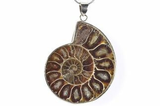 Fossil Ammonite Pendant - Million Years Old #290167