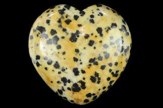1.4" Polished Dalmatian Jasper Heart