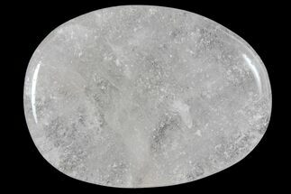 1.8" Polished Clear Quartz Flat Pocket Stone 
