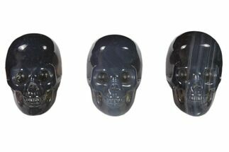 1.5" Polished Blue Agate Crystal Skulls