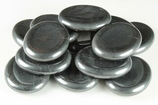 1.9" Shiny Polished Hematite Worry Stones