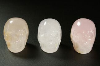 1.5" Polished Rose Quartz Crystal Skulls
