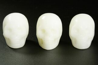 1.5" Polished "White Jade" Skulls