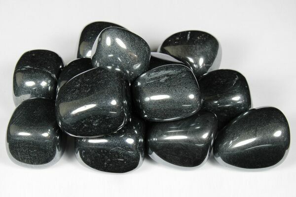 Hematite Tumbled Stones, Huge, 40 to 44 grams, 1-1/4 to 1-1/2 inches