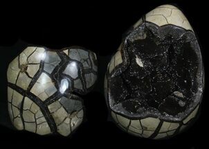 Septarian Dragon Egg Geode With Removable Section #33725