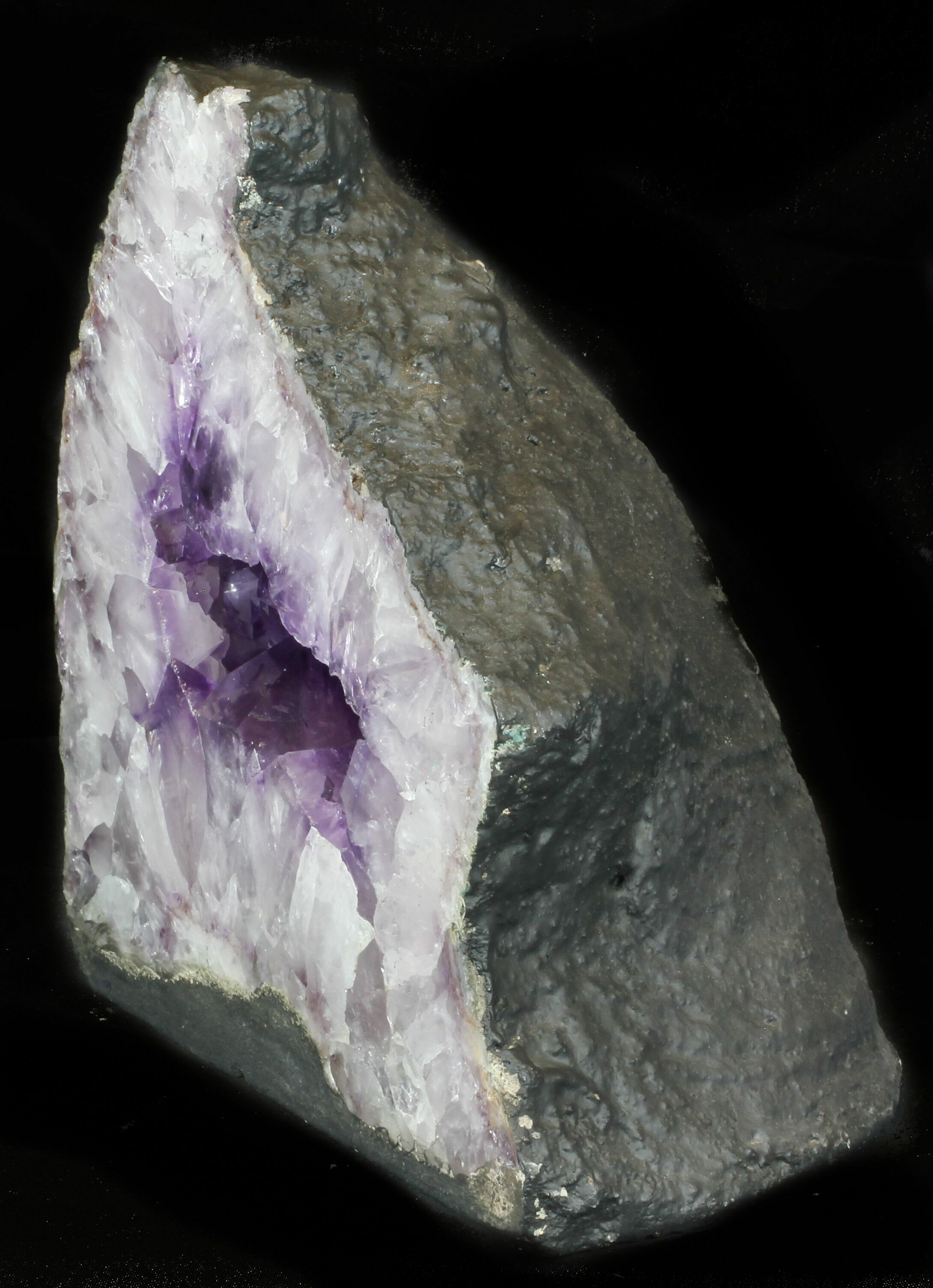 11.5" Amethyst & Calcite Geode From Brazil - 36 lbs For Sale (#34449