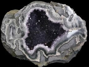 Dark Amethyst Crystal Geode #37717