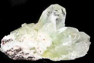 Zoned Apophyllite Crystal Cluster with Stilbite - India #44327