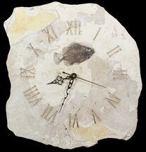 Clock With Cockerellites Fish Fossil - Cyber Monday Special! #51436