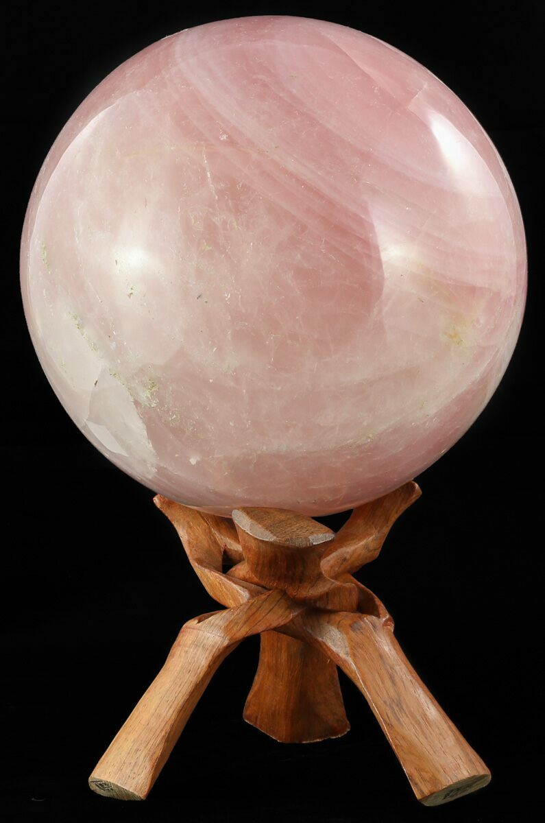 natural polished rose quartz sphere