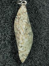 Agatized Dinosaur Bone (Gembone) Twist Pendant #54075
