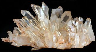 Wide Tangerine Quartz Crystal Cluster - Madagascar #58826