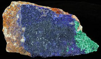 Malachite with Azurite Crystal Specimen - Morocco #60732