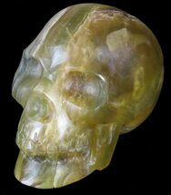 Carved, Yellow Fluorite Skull - Argentina #63161