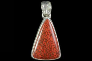 Agatized Dinosaur Bone (Gembone) Pendant - Sterling Silver #69955