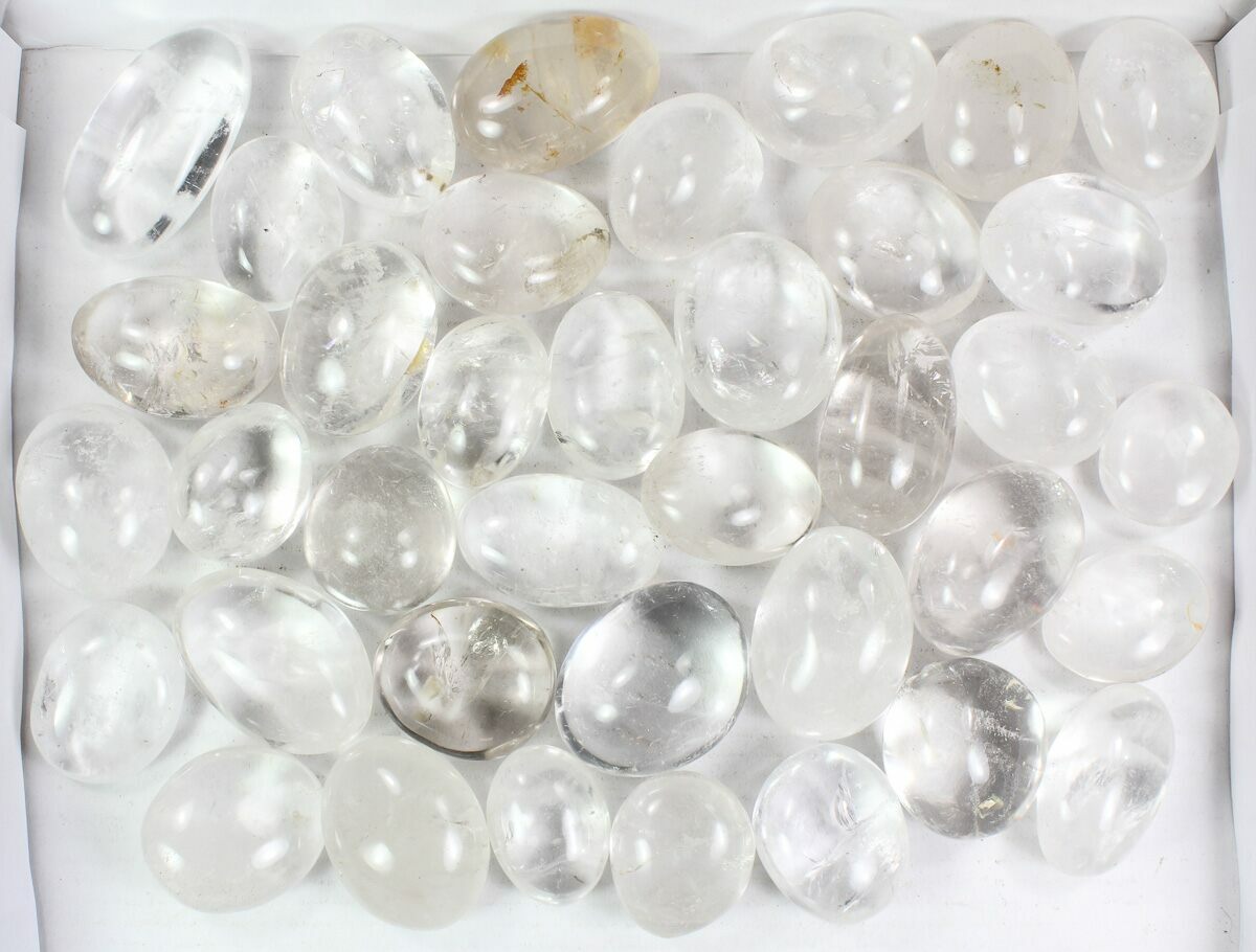 Lot: Polished Clear Quartz Pebbles - 5 kg (11 lbs) (#77922) For Sale ...