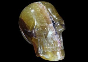Carved, Rainbow Fluorite Skull - Argentina #78639