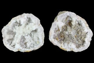 Keokuk Quartz and Calcite Geode Pair - Illinois #91399