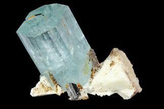 Beautiful Aquamarine Crystal with Feldspar - Namibia #92498