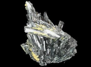Metallic Stibnite Crystal Cluster - China #93685