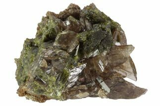 Axinite & Epidote Crystal Cluster - Peru #99666