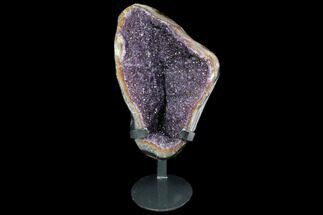 Amethyst Geode With Metal Stand - Uruguay #107724