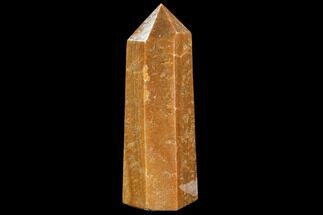 9.7" Polished, Orange Calcite Obelisk - Madagascar - Crystal #108465