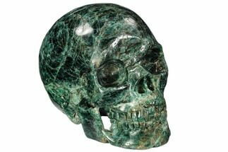 Polished, Bluish-Green Apatite Skull #111709
