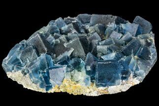 Cubic, Blue-Green Fluorite with White Zone - China #112633
